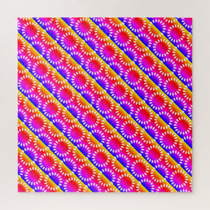 Colorful Petal Mandala Pattern Jigsaw Puzzle