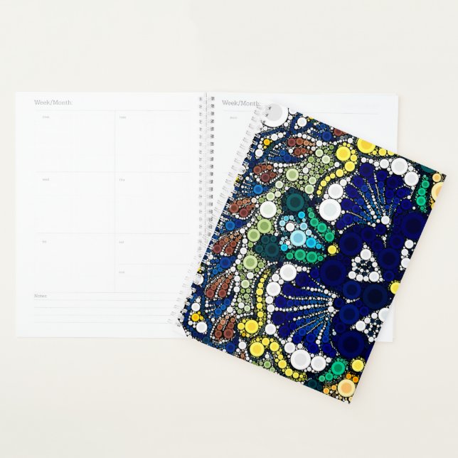 colorful photo art mexican talavera pottery blue (Devant avec enveloppe)