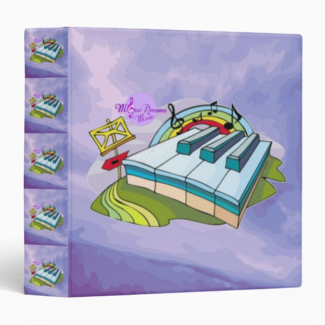 Colorful Piano Keys Binder/Photo Album Binder (Front/Spine)