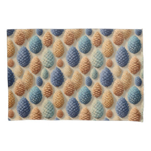 Colorful Pine Cones Winter Pattern Pillowcase