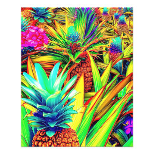 COLORFUL PINEAPPLE  PATTERNS  PHOTO PRINT