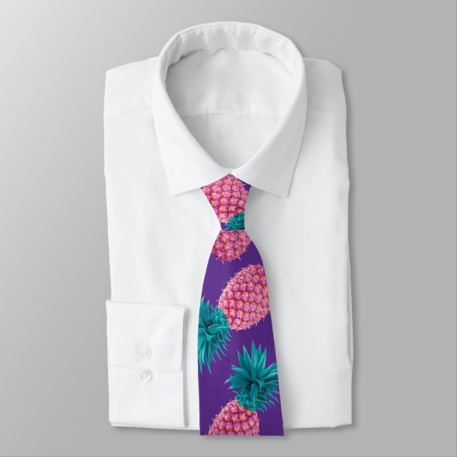 Colorful Pineapples Tie (Tied)