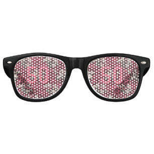 Colorful Pink Lilies Themed Girl Birthday Party Retro Sunglasses
