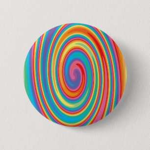 Colorful pinwheel design 2 inch round button