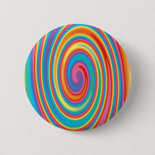 Colorful pinwheel design 2 inch round button (Front)