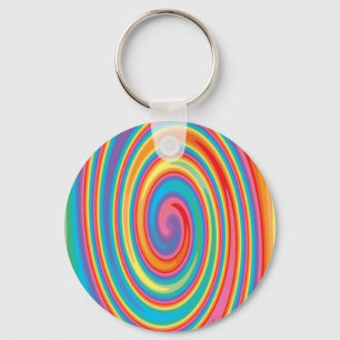 Colorful pinwheel design keychain