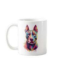 Colorful Pitbull Mug – Vibrant Pop Art Dog Design