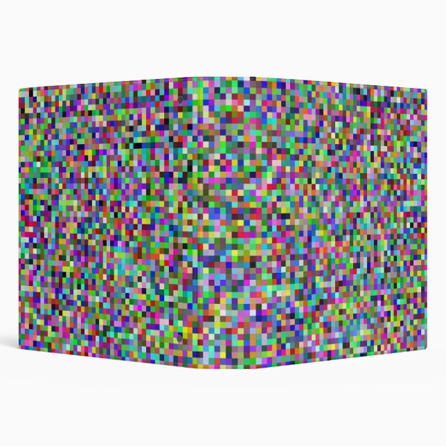 Colorful Pixel Squares Background Pattern Binder (Background)