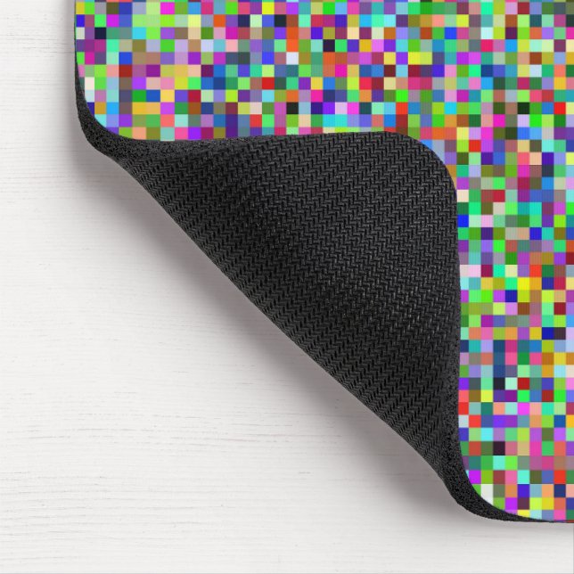 Colorful Pixel Squares Background Pattern Mouse Pad (Corner)