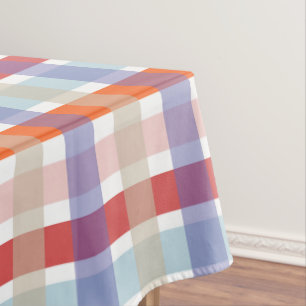 Colorful Plaid Check Pattern Tablecloth