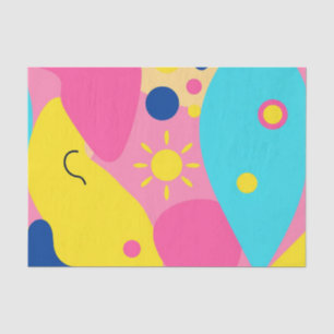 Colorful Playful Organic Shapes Pattern Tissue Paper