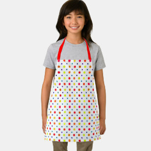 Colorful polka dots apron