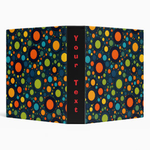 Colorful Polka Dots Binder