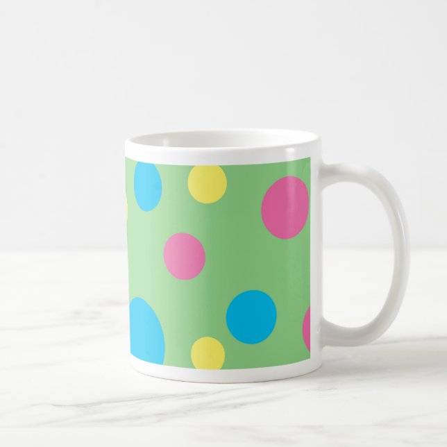 Colorful polka dots pattern coffee mug (Right)