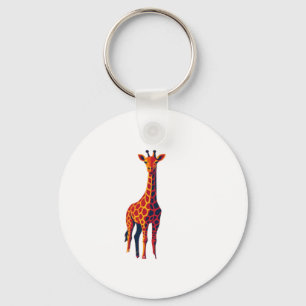Colorful Pop Art Giraffe � Modern Savannah Art at  Keychain