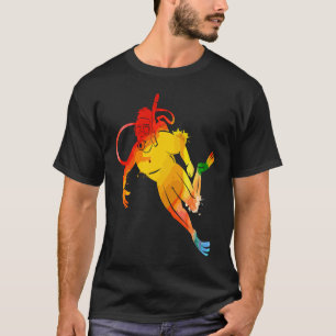 Colorful Pop Portrait Scuba Diving T-Shirt