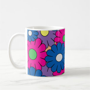 Colorful popart flower coffee mug