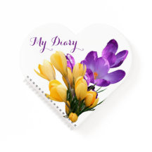 Colorful pretty purple yellow crocus floral fun