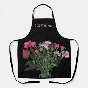 Colorful Pretty Spring Flower Bouquet For Her Apron