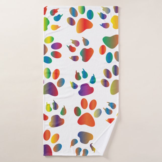 Colorful prismatic rainbow animal (Serviette de bain)