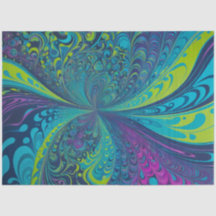 Colorful Psychedelia Airbrush Art Tissue Paper