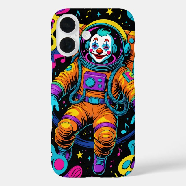 Colorful Psychedelic Clown Astronaut Case-Mate iPhone Case (Back)