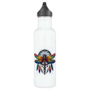 Colorful Psychedelic Dragonfly Dreamcatcher Boho 710 Ml Water Bottle