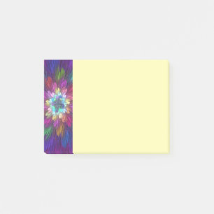 Colorful Psychedelic Flower Abstract Fractal Art Post-it Notes