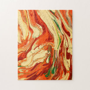 Colorful psychedelic jigsaw puzzle