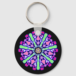Colorful psychedelic key holder #4 keychain