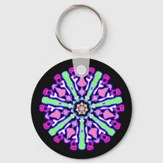 Colorful psychedelic key ring n°4