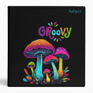 Colorful Psychedelic Mushrooms- Binder