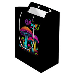 Colorful Psychedelic Mushrooms- Medium Gift Bag
