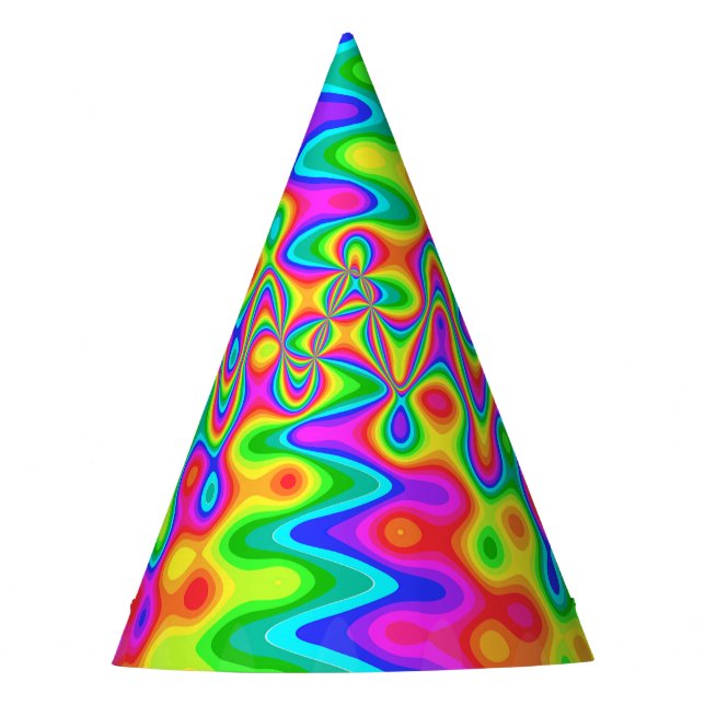 Colorful Psychedelic Party Hat (Front)