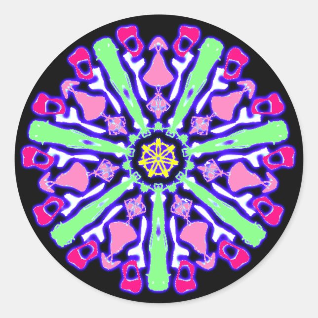 Colorful psychedelic Sticker #3 (Front)