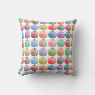 Colorful pumpkin pattern throw pillow