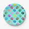 Colorful puppy paw prints