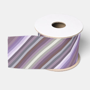 Colorful Purple Fashion Show Inspired Stripes Grosgrain Ribbon