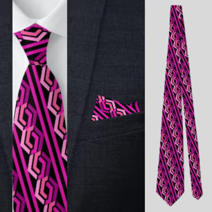Colorful Purple Stripes Pattern          Tie