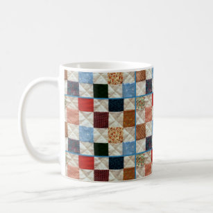 Colorful quilt pattern coffee mug