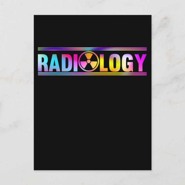 Colorful Radiology Symbol Xray Radiologist Postcard (Front)