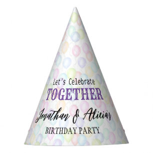 Colorful Rainbow Balloon Joint Birthday Party Hat