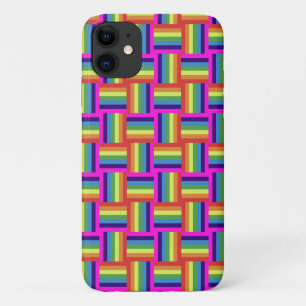 Colorful Rainbow Block Pattern iPhone 11 Case