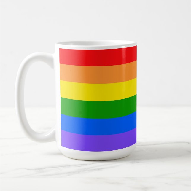 Colorful Rainbow Coffee Mug (Left)