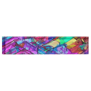 Colorful Rainbow Colors Nameplate