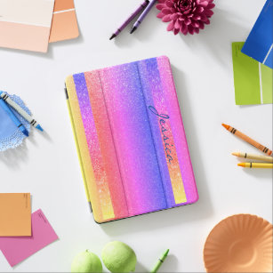 Colorful Rainbow Glitter ipad Air Cover