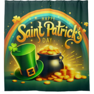 Colorful rainbow gold Saint Patrick's Day