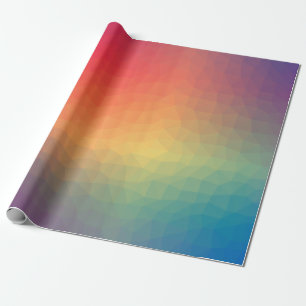 Colorful rainbow gradient geometric wrapping paper