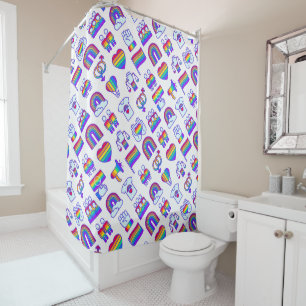 Colorful Rainbow Icon Patterns