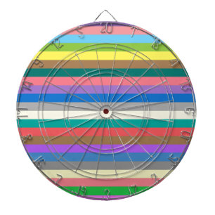 Colorful rainbow lines pattern dartboard